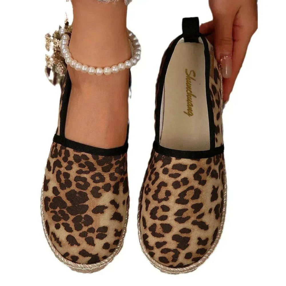 European And American Slip-on Fisherman Shoes Summer Animal Skin Loafer Flat Casual Canvas Shoe - EX-STOCK Canada