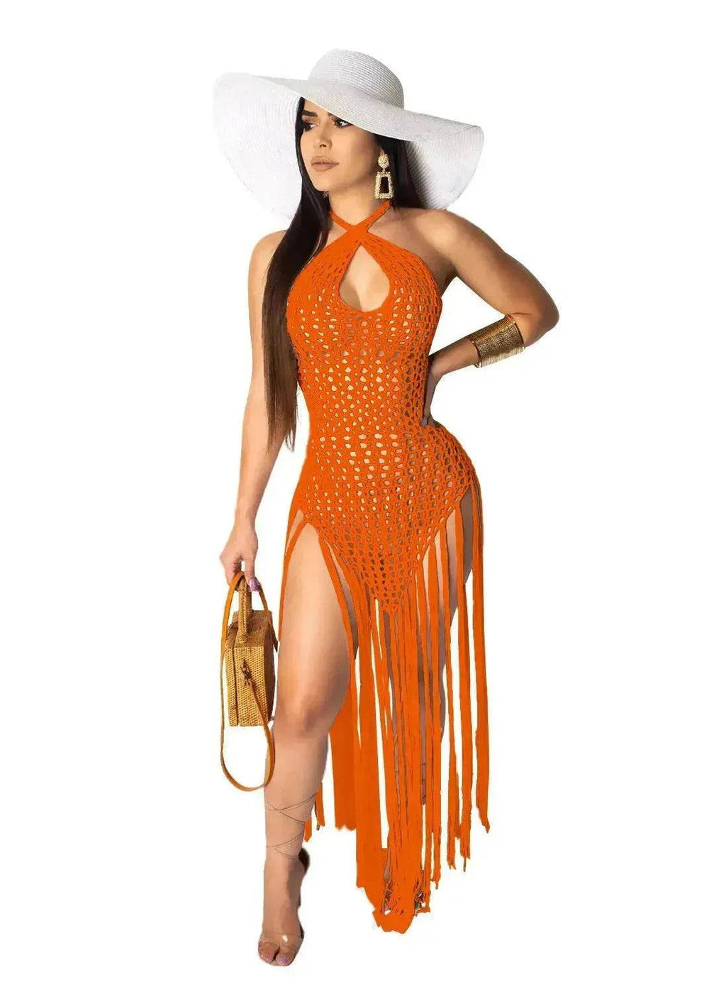 European And American Woven Two-Wear Method Fringed Beach Skirt - EX-STOCK Canada