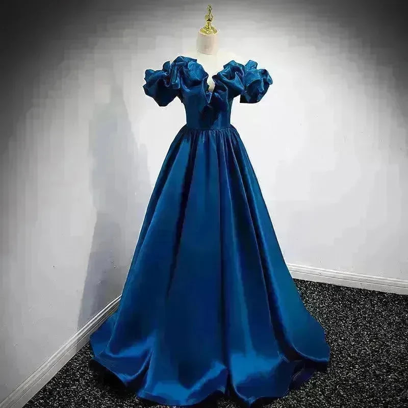 Evening Gown Female Satin Wedding Princess Dress - EX-STOCK CANADA