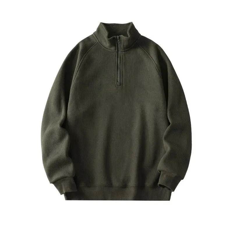 Autumn Winter half zip Stand-collar Fleece Sweatshirt Pullover tops for men - EX-STOCK Canada