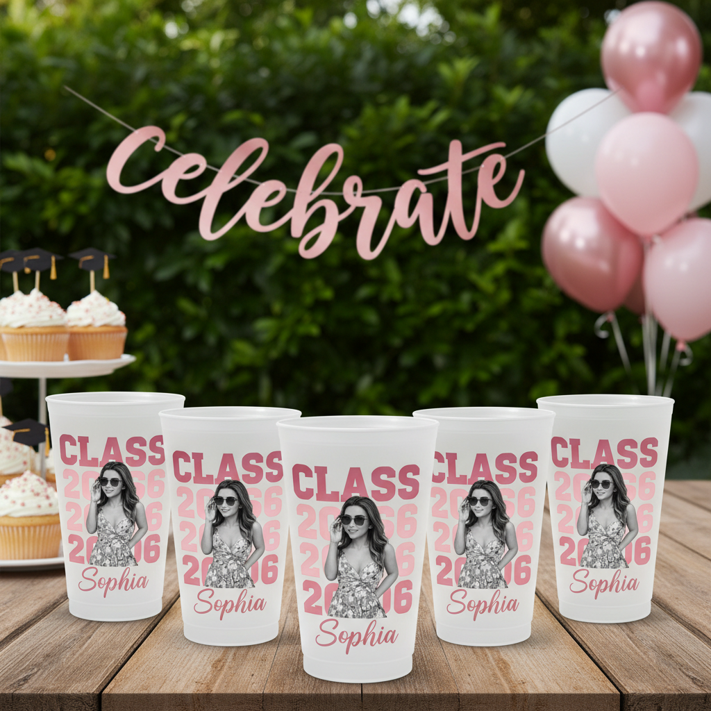 Custom Photo Cups – Personalized 12oz & 16oz Ceramic Mugs (1, 5 or 10 Pack)