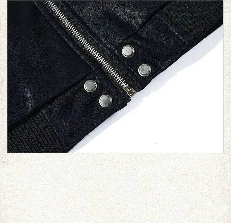 New Trendy Fashionable Zip up Leather Jacket men - EX-STOCK Canada