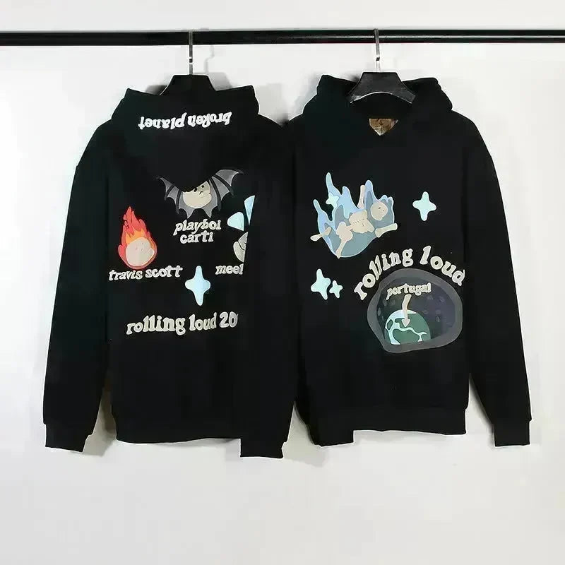 Men's Fashion Printed Vintage Hoodie Sweatshirt Pullover - EX-STOCK CANADA
