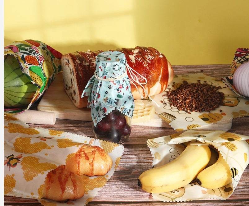 Grade Custom Size Pattern Reusable Eco friendly Food Beewax wrap - EX-STOCK Canada