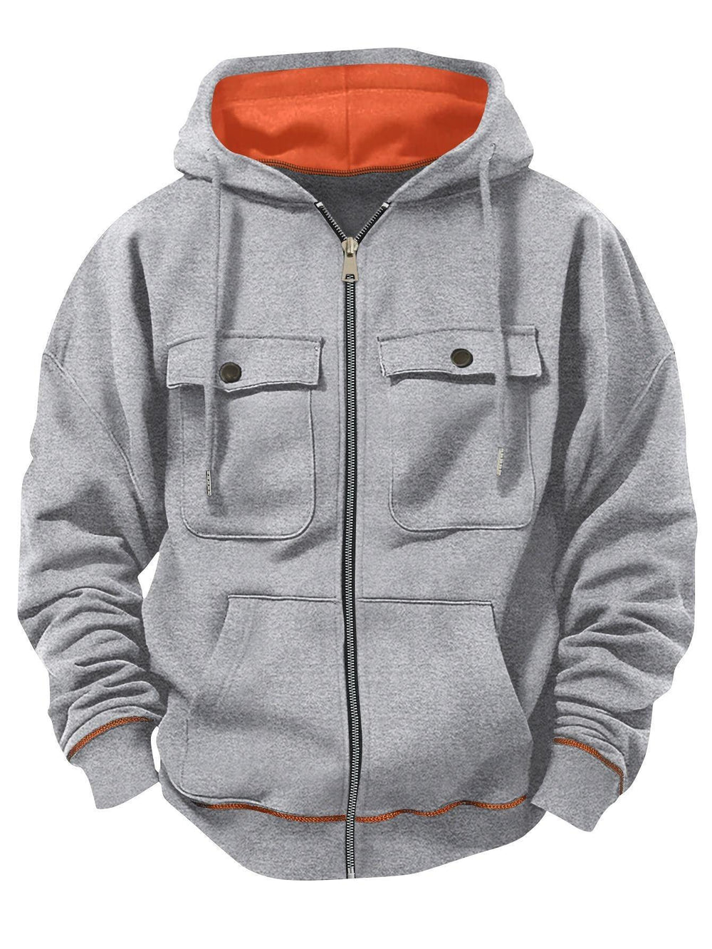 Pull décontracté à fermeture éclair pour hommes grande tailleEX-STOCK Canada