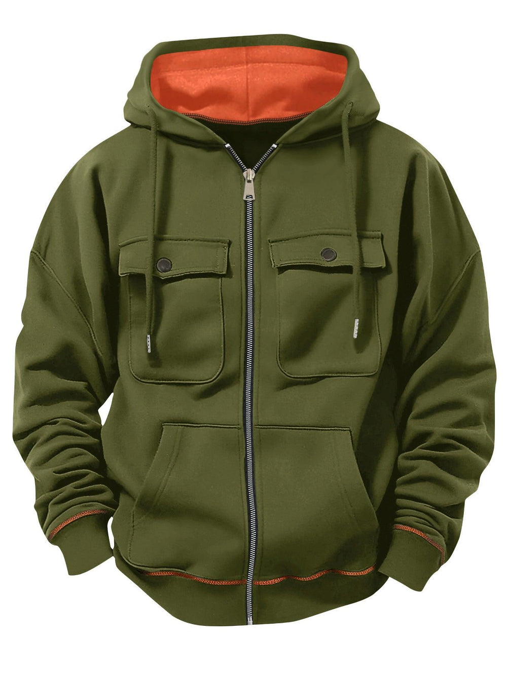 Pull décontracté à fermeture éclair pour hommes grande tailleEX-STOCK Canada