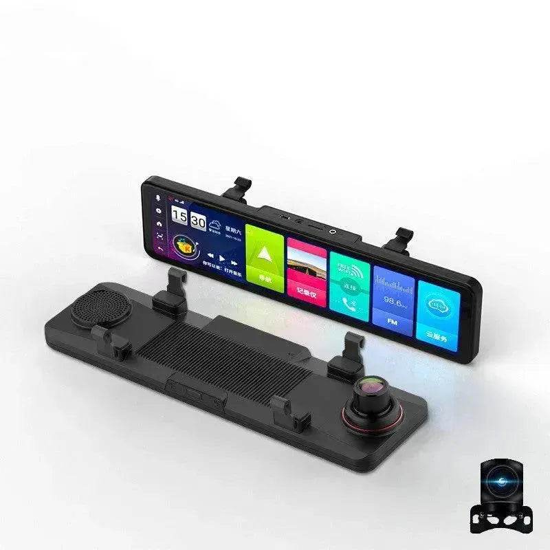 Smart 170 wide angle Bluetooth, GPS, Speed monitoring, collision sensing, front and back view, reversing image Rearview Mirror Tachograph Double Recording Dashcam HDR Backup Camera for cars - EX-STOCK Canada