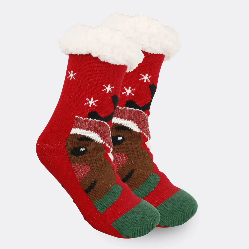 Christmas Women's Thickened Fleece-lined Room Socks EX-STOCK Canada