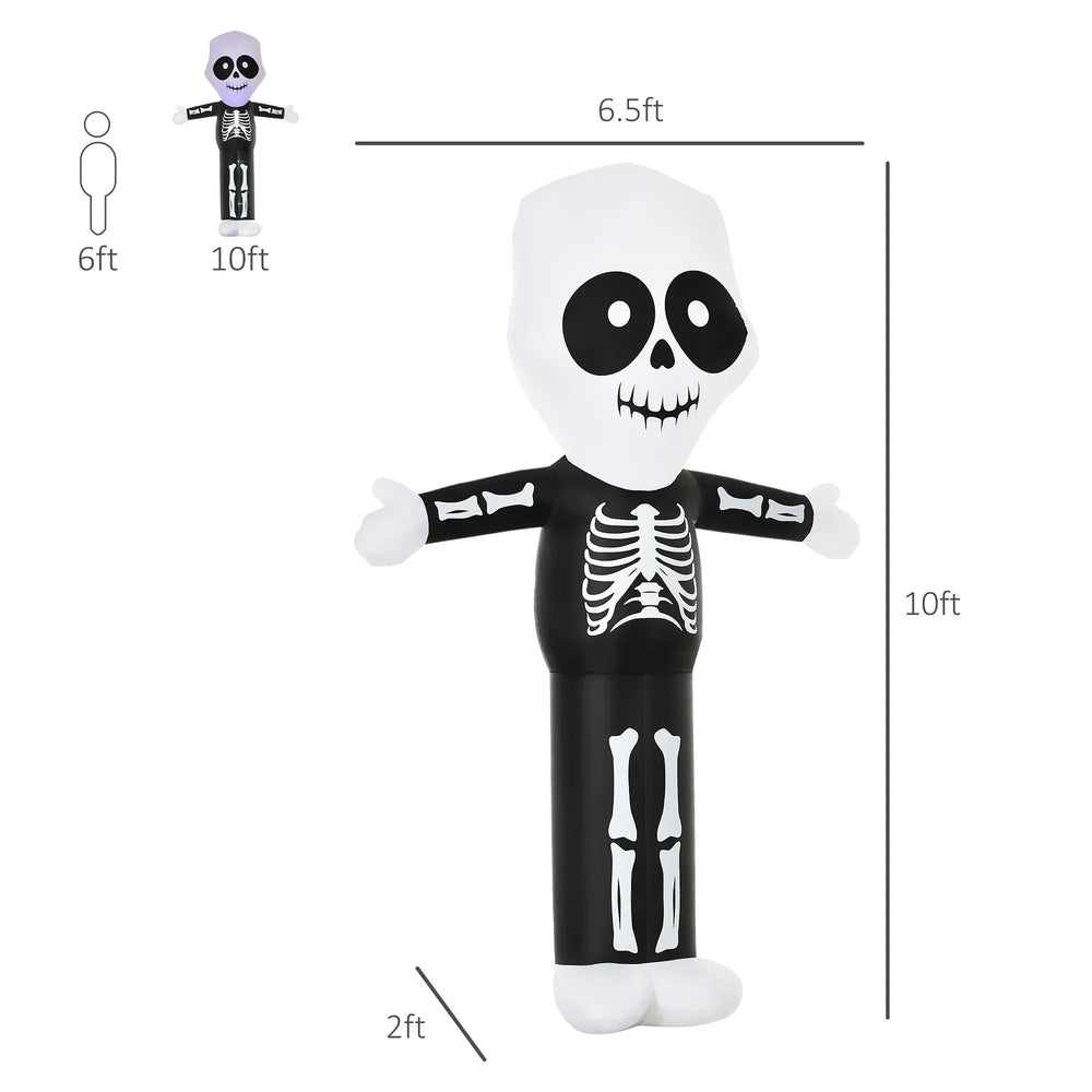 10ft Halloween Inflatable Skeleton Ghost Decoration, LED Lighted For Home Indoor Outdoor Garden Lawn Decoration Party Prop EX-STOCK Canada