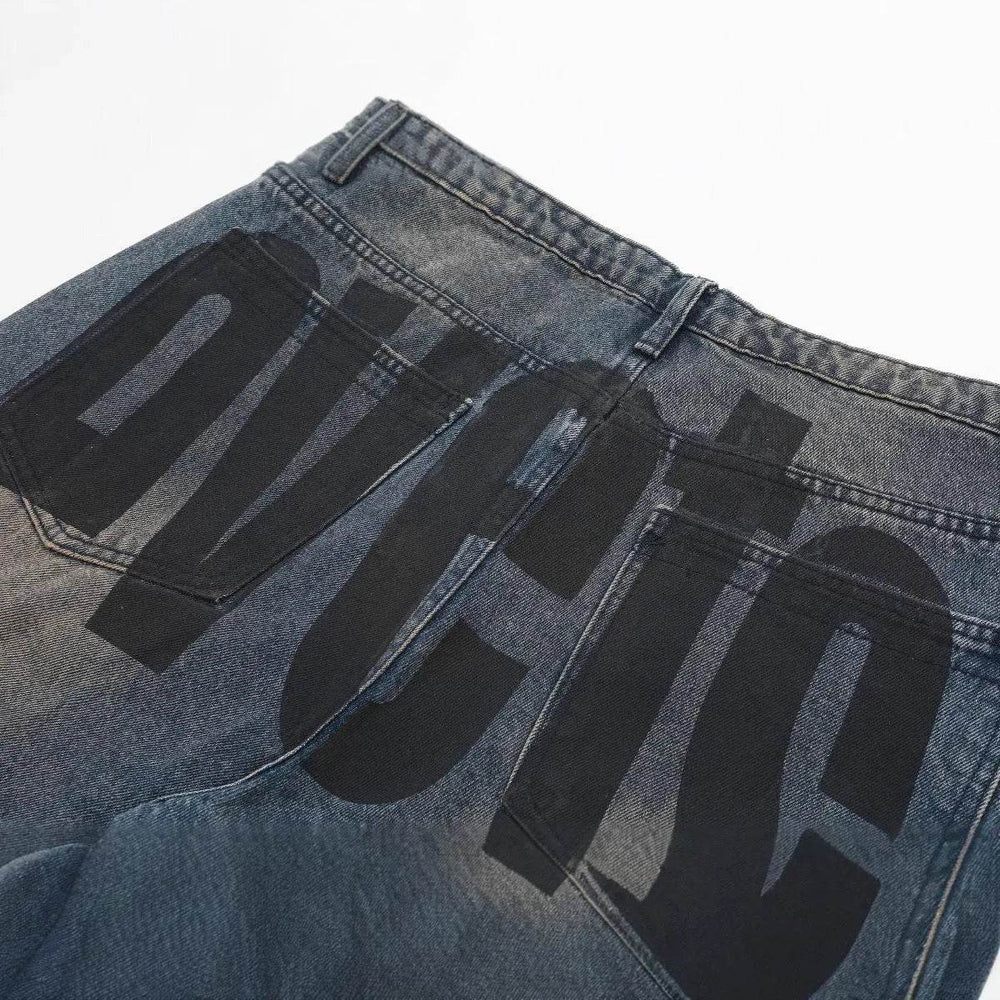 High Street American Washed Distressed Baggy Denim Baggy Jeans Pant Pant unisex - EX-STOCK Canada