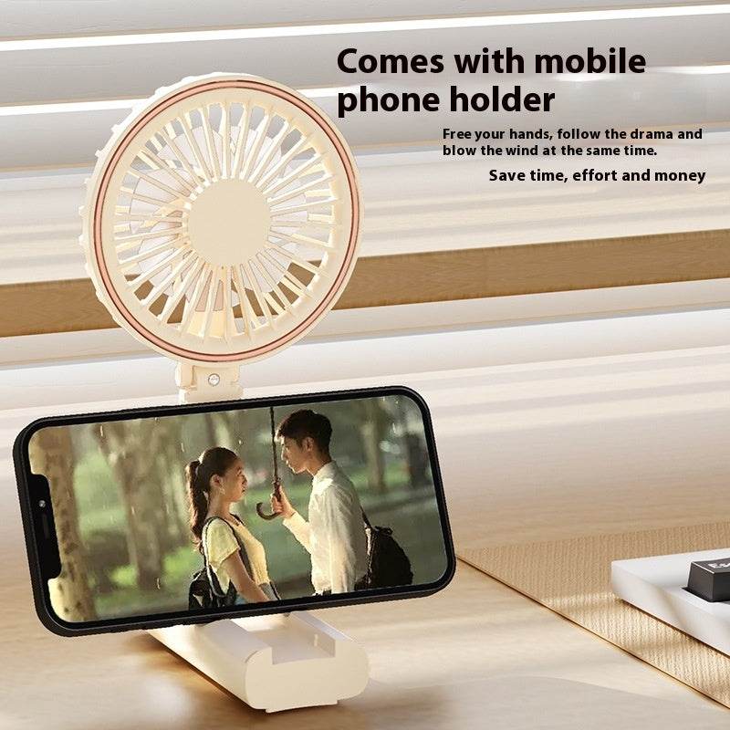 Mini Folding Digital Display Mute Refrigeration Handheld Fan - EX-STOCK Canada