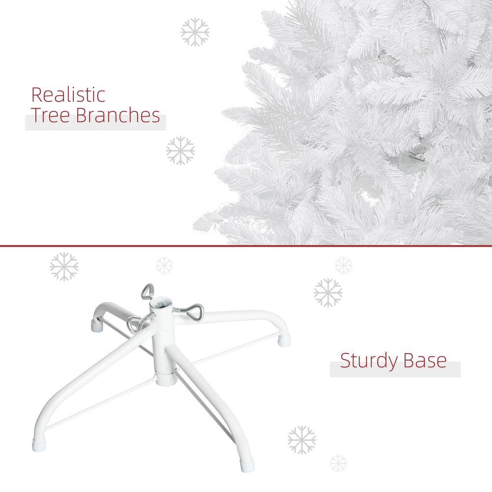 5ft Artificial Christmas Tree With Pine Realistic Branches, Auto Open, For Indoor Decoration, White EX-STOCK Canada