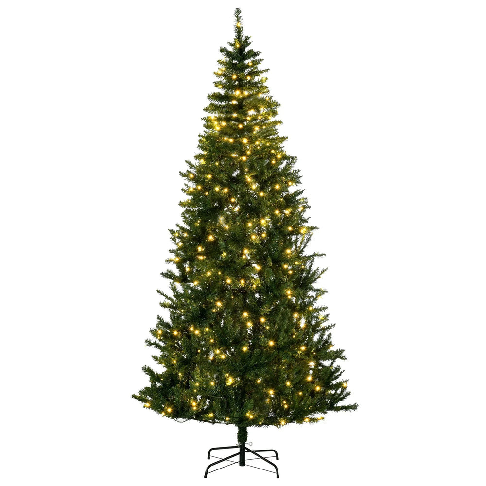 7.5 Feet Prelit Artificial Christmas Tree Warm White LED Light Holiday Home Xmas Decoration, Green EX-STOCK Canada