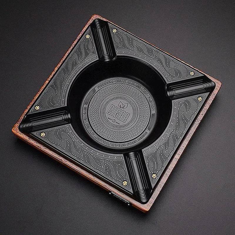 Luxury Wooden Metal Alloy 4 slots Cigar Ashtray - EX-STOCK Canada