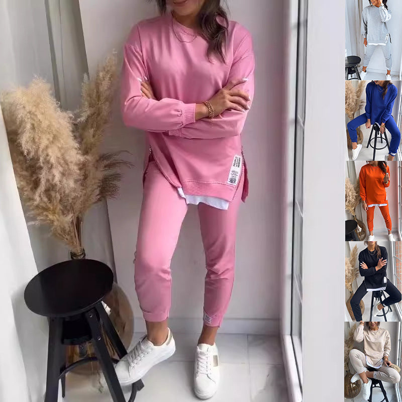 Women's Casual Two-Piece Sweatsuit Set – Sweatshirt & Jogger Pants | XS–5XL