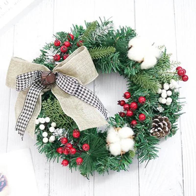 Creative Christmas Door Wreath Christmas Decoration Artificial Garland Wreaths For Car Home Window Wall Decoration - EX-STOCK Canada