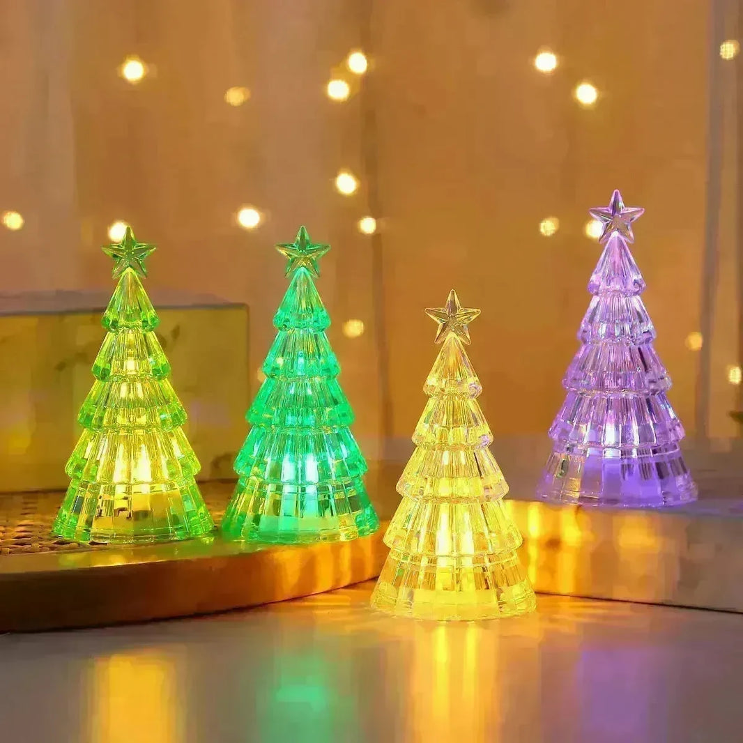 Christmas Lawn Decoration Light-emitting Christmas Tree Crystal Small Night Lamp - EX-STOCK CANADA