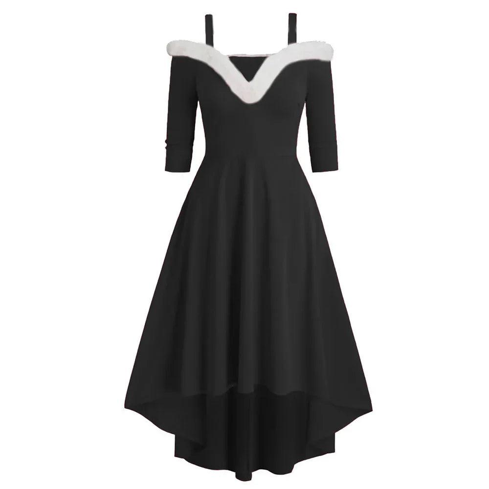 Women's Deep V Strapless Swing Dress EX-STOCK Canada