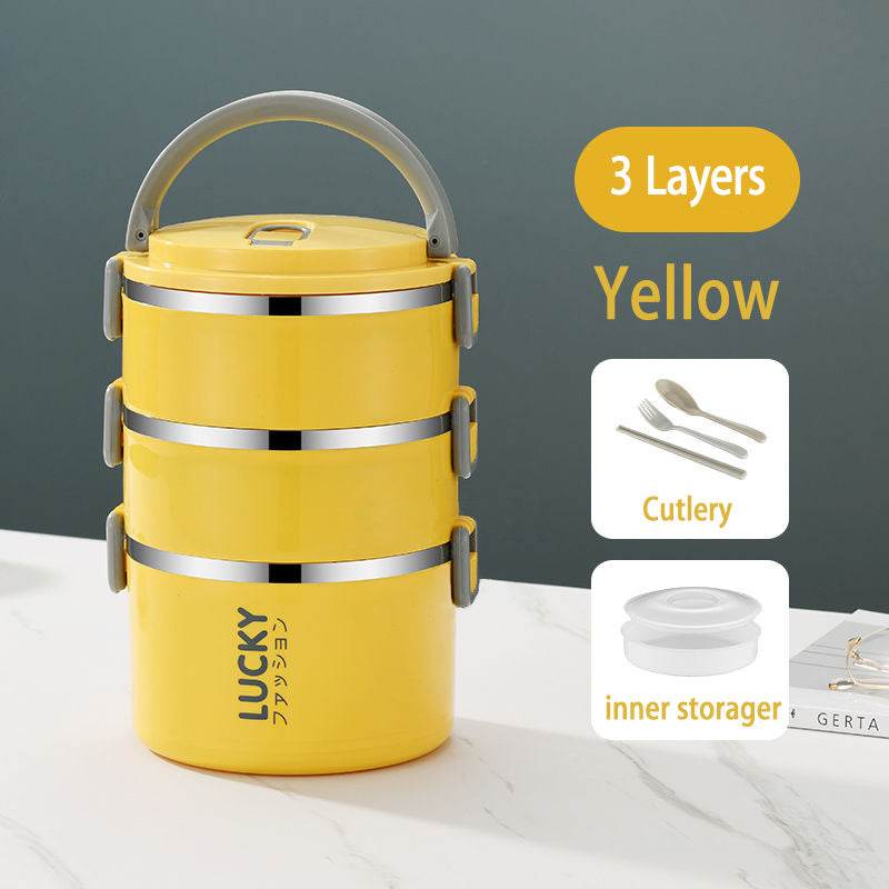 Sealed Multi Layered Thermal Stainless Steel Insulated Lunch box - EX-STOCK Canada