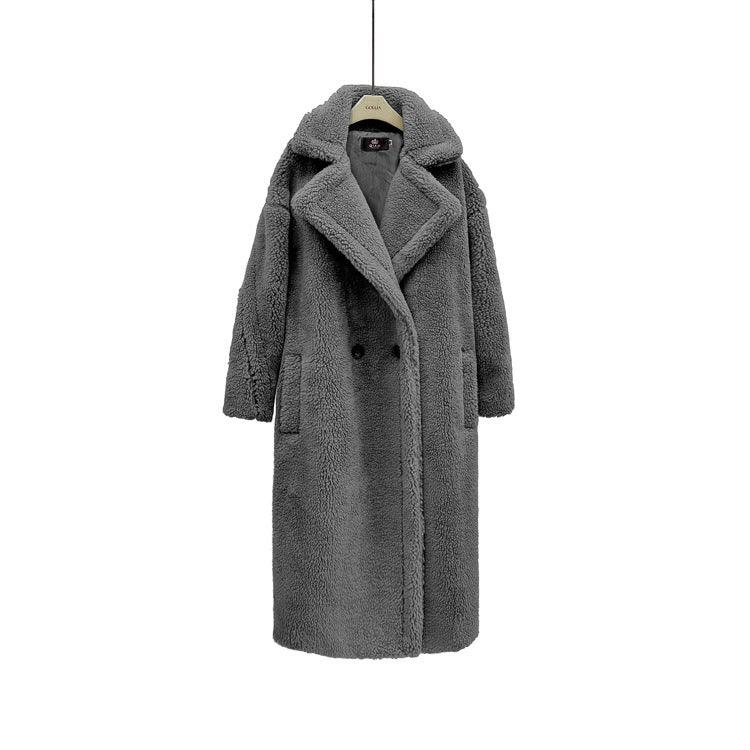 Plush Coat Ladies Long Lamb Coat Winter EX-STOCK Canada