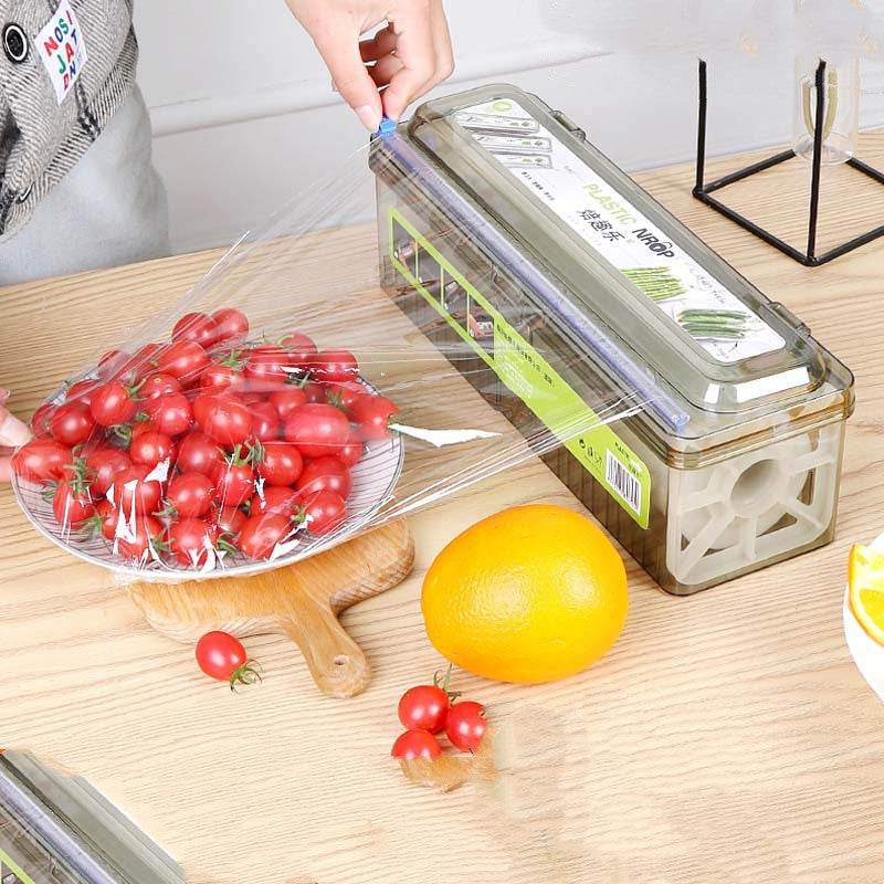 Food PE Large Roll Boxed Plastic Wrap Cutter Cling Film Wrapper - EX-STOCK Canada