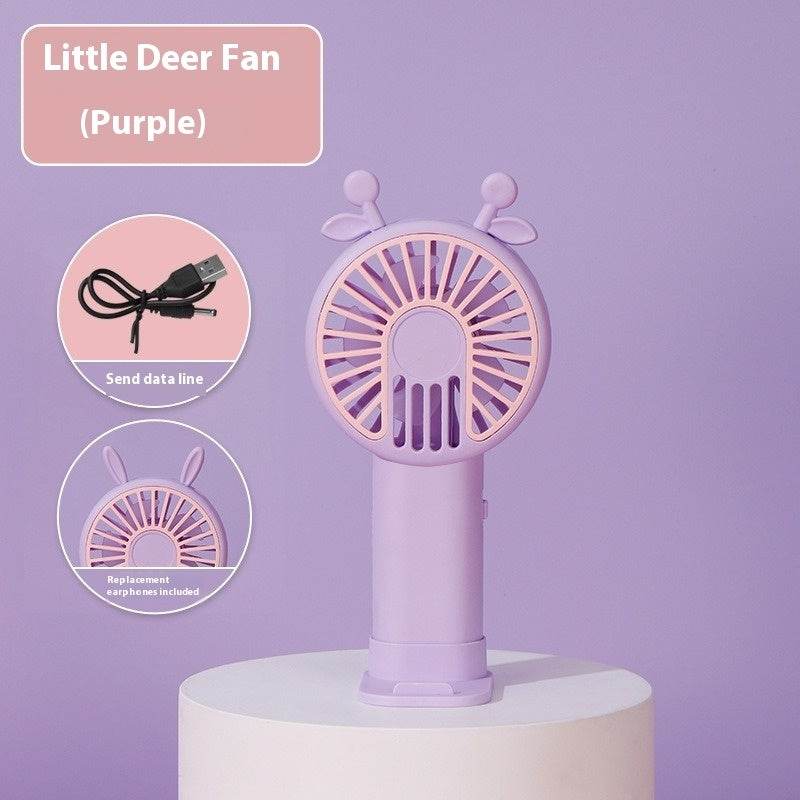 Small Handheld Fan Desktop Cartoon Mini Electric Usb Student Portable Gift - EX-STOCK Canada
