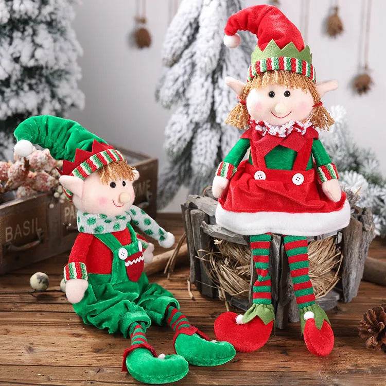 Christmas Hanging Legs Sitting Doll Ornaments - EX-STOCK Canada