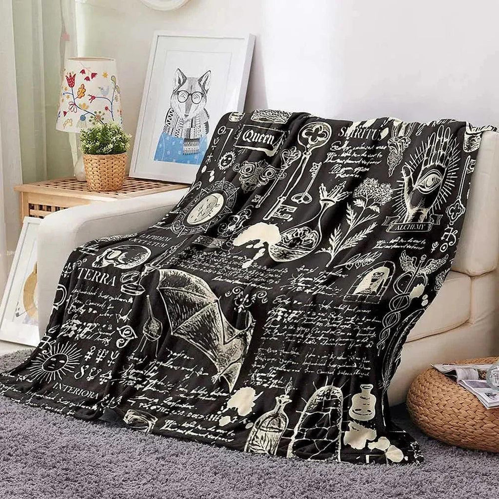 Halloween Witch Blanket Flannel Blanket EX-STOCK Canada