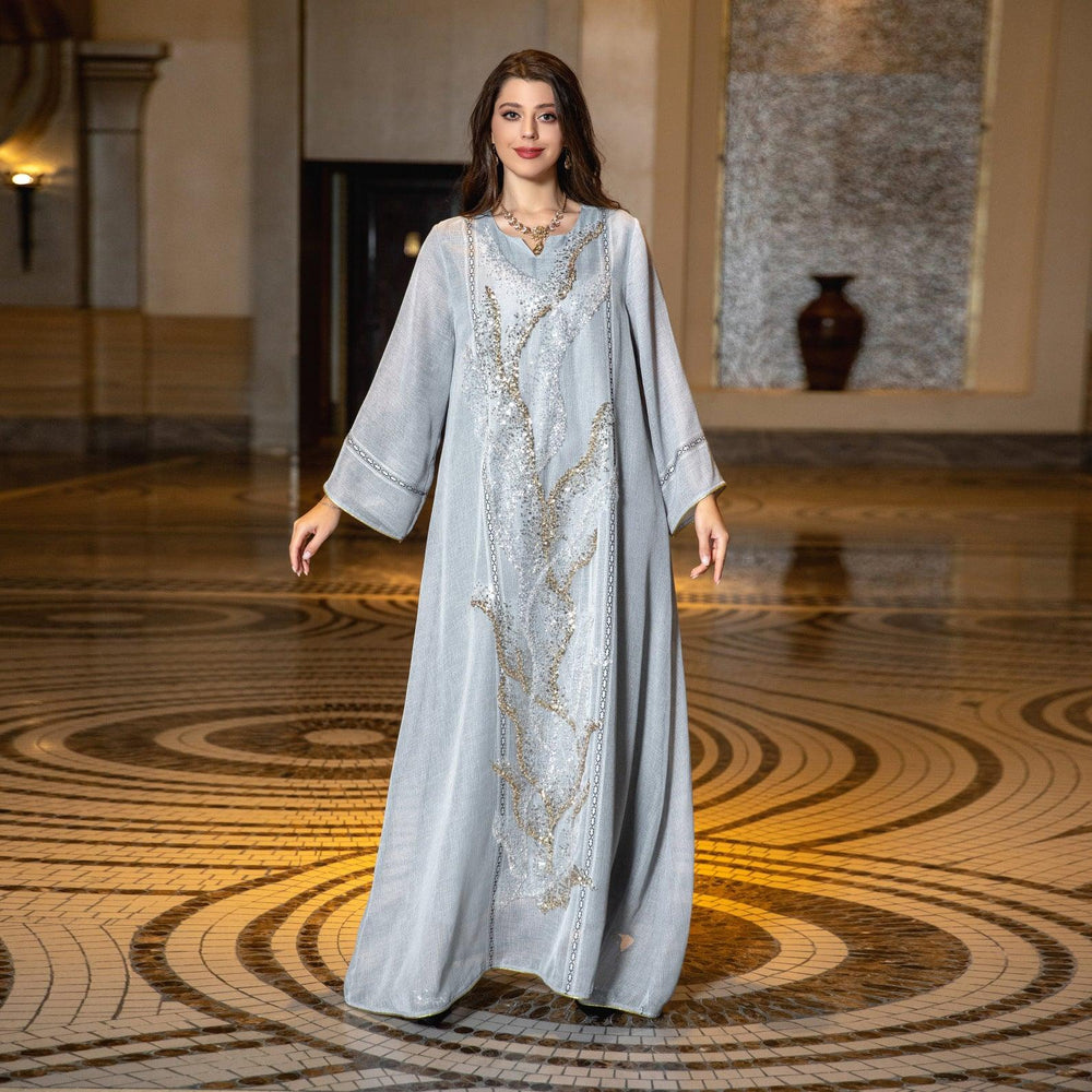Muslim Robe Sequined Embroidery Dress EX-STOCK Canada