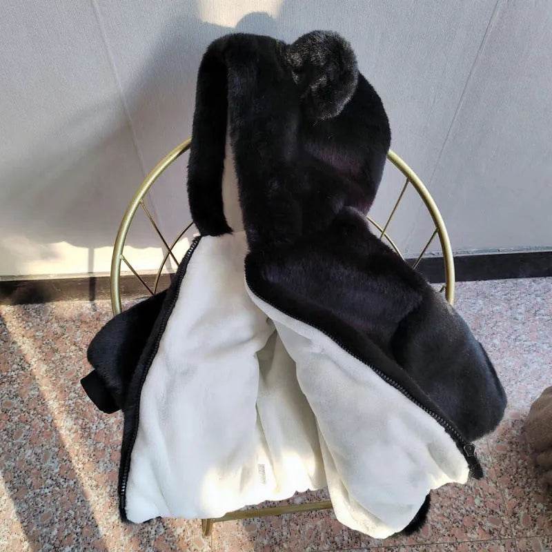 Autumn Winter Thickening Children's Cartoon Fur Hoodie Jacket - EX-STOCK Canada