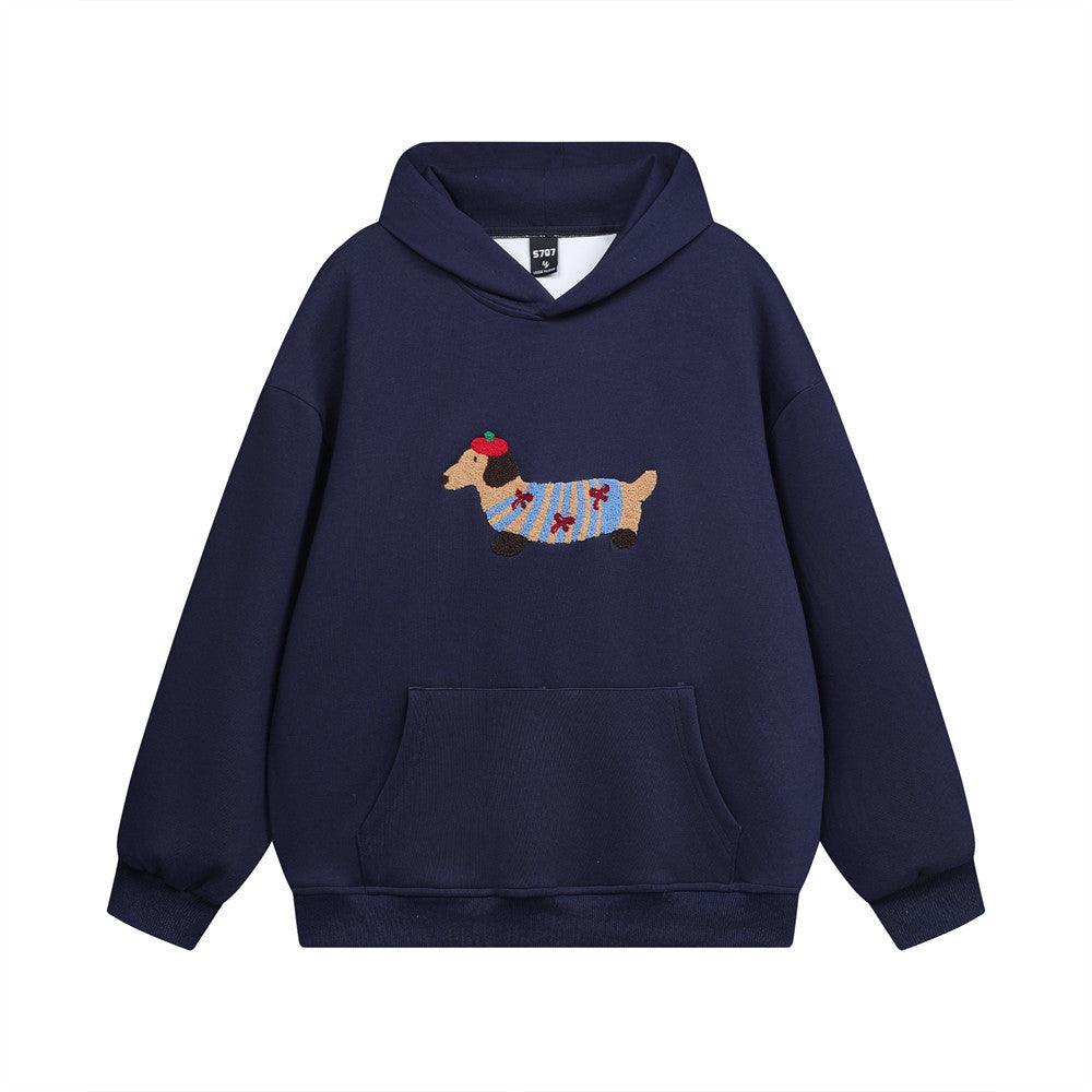 Pull à capuche décontracté à manches longues avec dessin animé