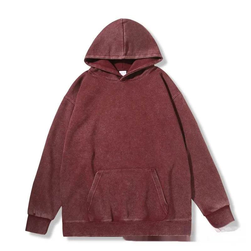 Unisex Teen Waxed Washed Distressed Hoodie Sweatshirt Pullover top - EX-STOCK Canada