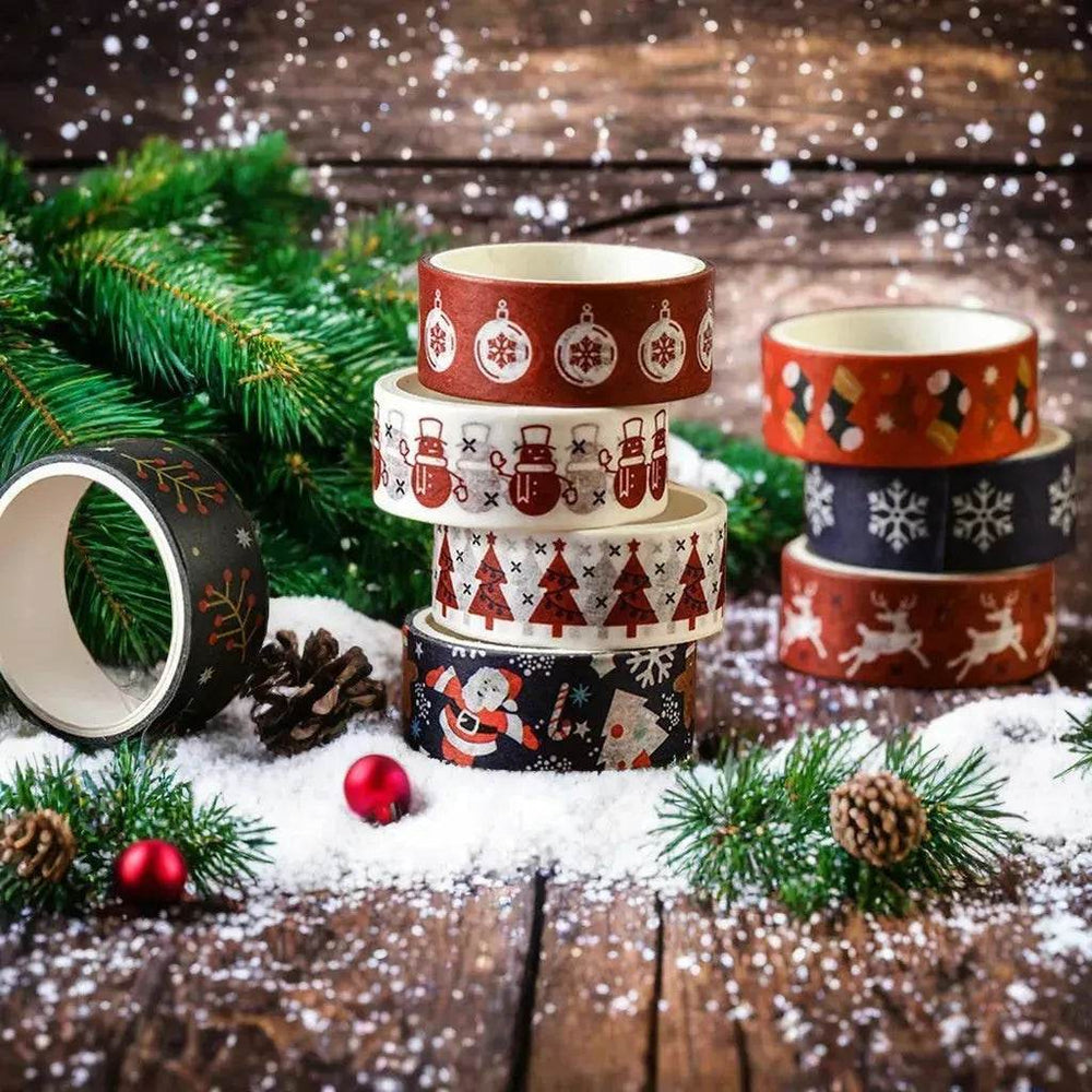 Creative Christmas Gift And Paper Adhesive Tape Journal Tape Christmas Decoration Material Cute Christmas Tape - EX-STOCK Canada