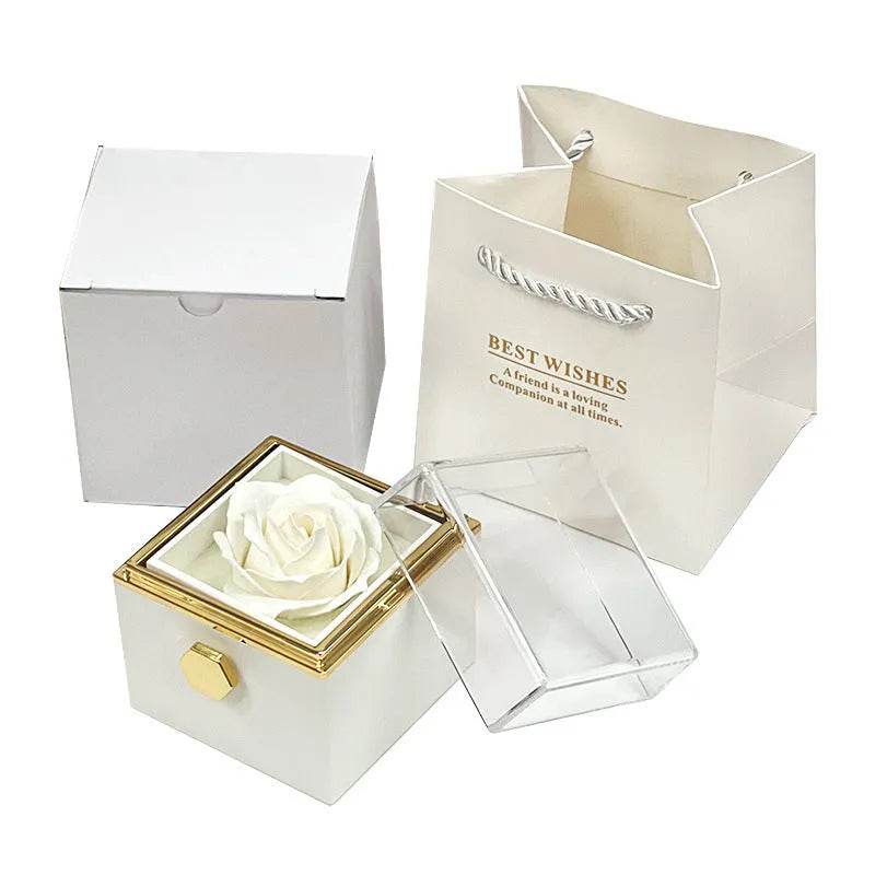Rotating Soap Flower Rose Gift Box Creative Rotating Rose Jewelry Packaging Box Valentine's Day Gift For Women - EX-STOCK Canada
