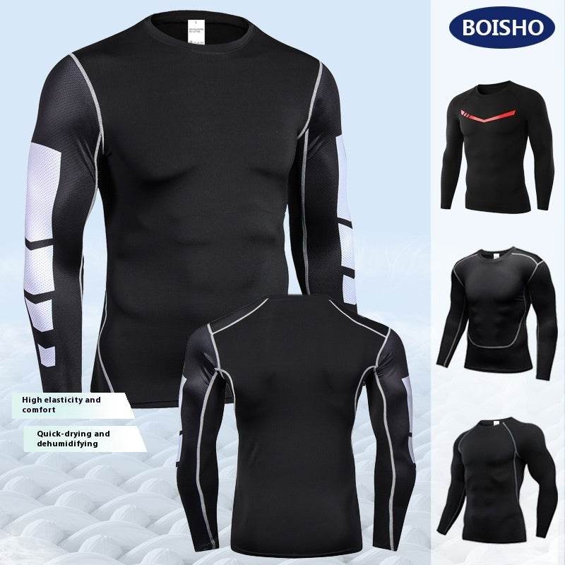 Men's Sports Quick-drying Long sleeve Workout Fitness T-shirt top - EX-STOCK Canada