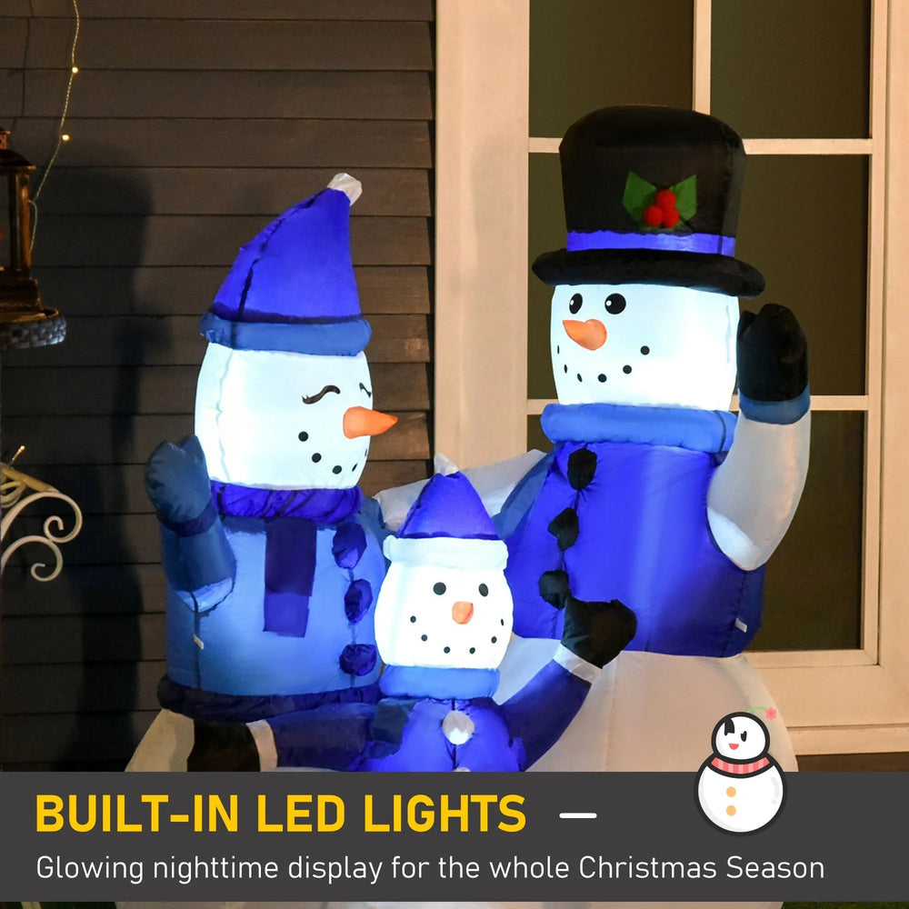 1.2M Tall Large LED Lighted Christmas Inflatable Snowmen Family Outdoor Indoor Holiday Decorations EX-STOCK Canada