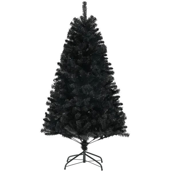 6ft Artificial Christmas Trees With Auto Open And Steel Base, Black EX-STOCK Canada