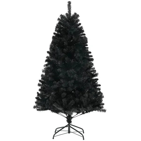 6ft Artificial Christmas Trees With Auto Open And Steel Base, Black EX-STOCK Canada