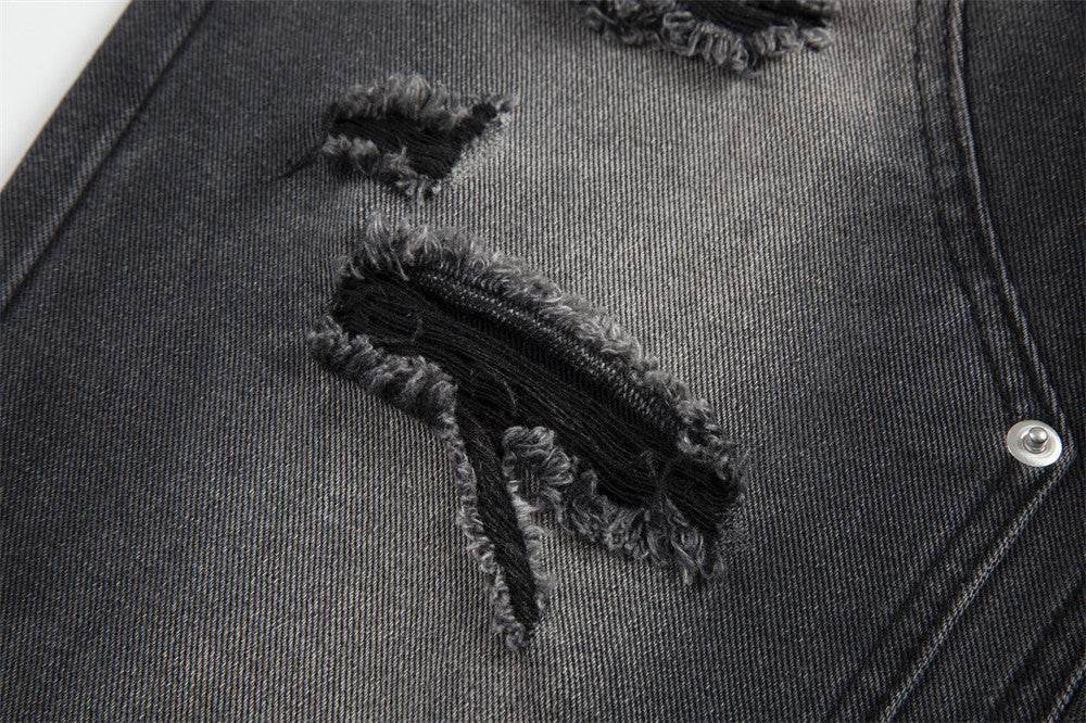 Punk Beggar Ripped Denim Straight-leg Trousers Men Jeans - EX-STOCK Canada