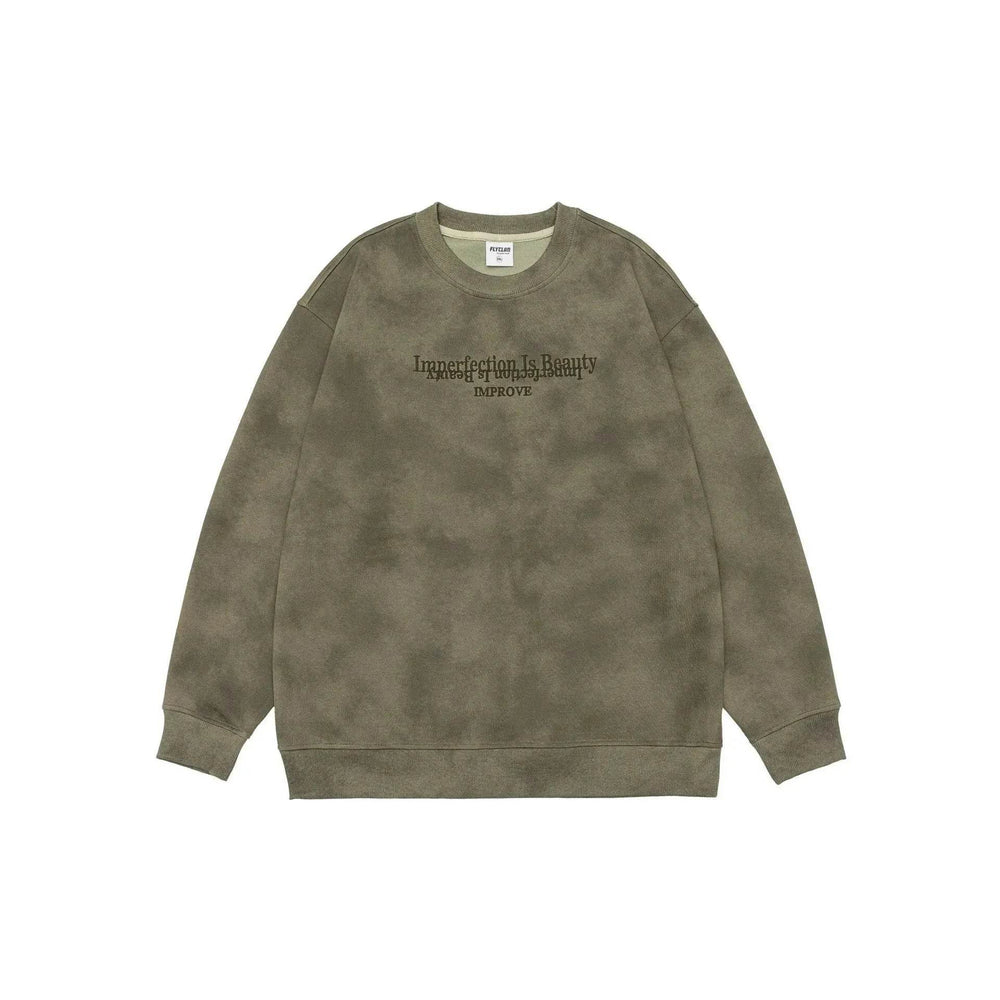 Retro heavy Oversized Crew neck Pullover sweatshirt for men - EX-STOCK Canada