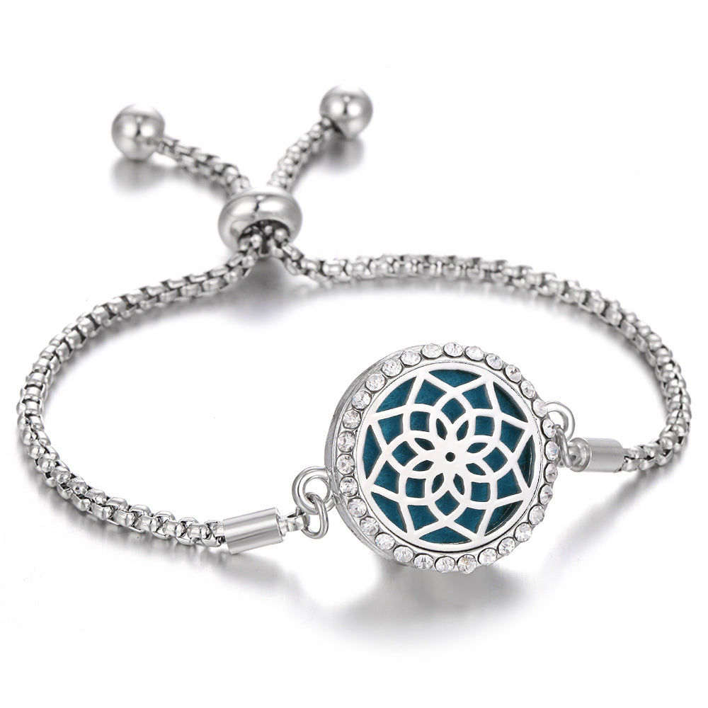 Bracelet d'aromathérapie kaléidoscope 2024 Nouveau Parfum Diffuseur d'huile essentielle Médaillon Bracelet Charms Bijoux diffuseur d'arôme pour femmes - EX-STOCK Canada