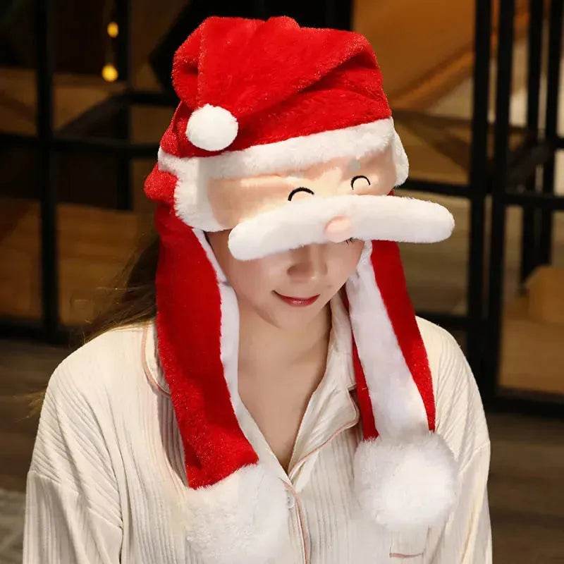 Novel Movable Christmas Hat Winter Cute Santa Claus Snowman Elk Hat - EX-STOCK Canada