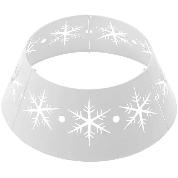 26 Christmas Tree Base Cover, Christmas Tree Collar With Hollow Snowflake Patterns For Home Decoration, White EX-STOCK Canada