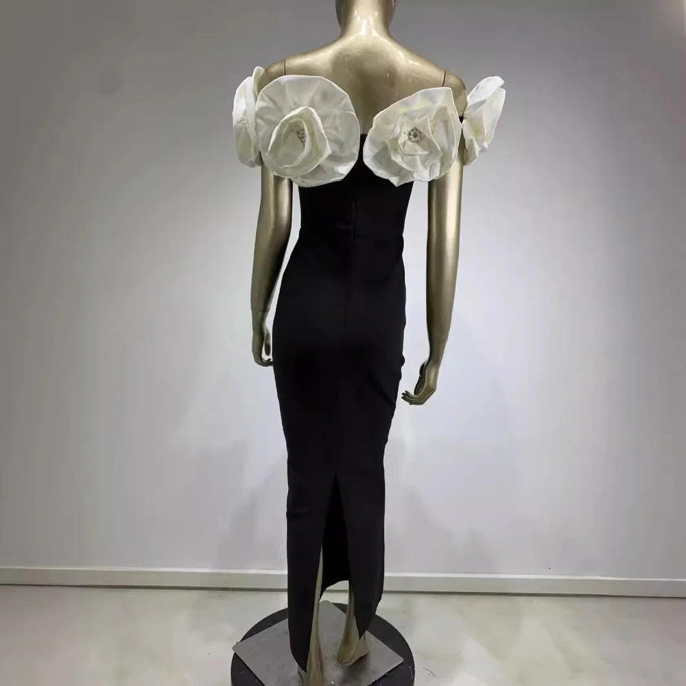 Women's Bandage White Large Flower Dress EX-STOCK Canada