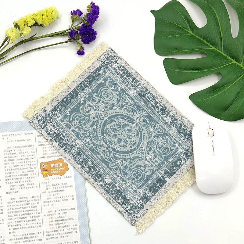 Office mouse pad, Suede fringe mouse pad Hot rubber Bohemian style - EX-STOCK Canada