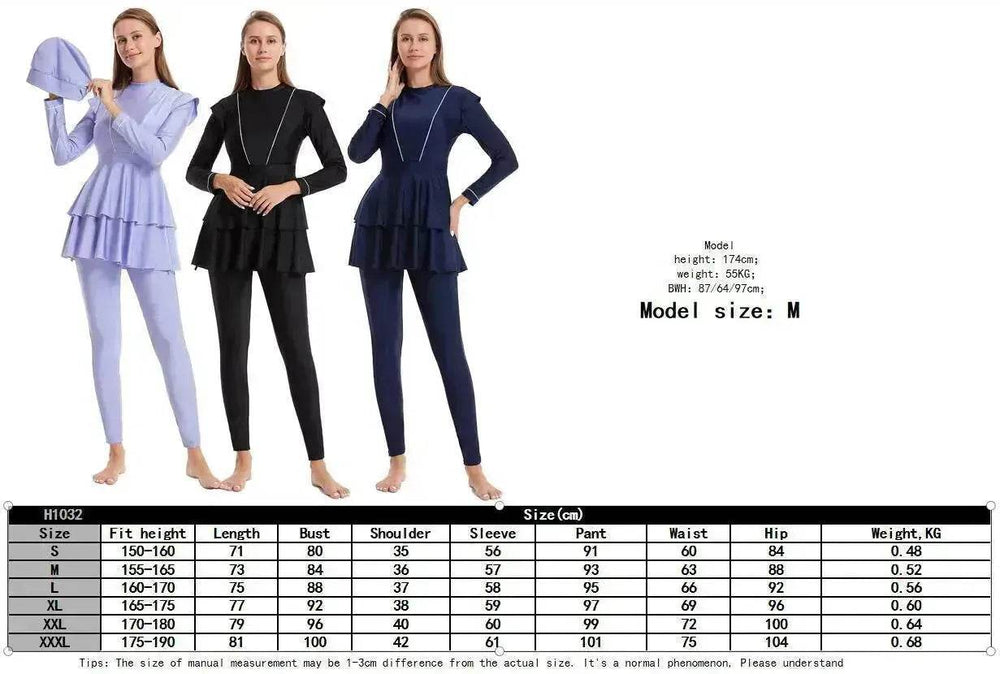 Middle East Swimsuit Conservative Swimsuit - EX-STOCK Canada