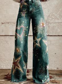 Pantalon décontracté en jean pour femmes grande taille européen et américain