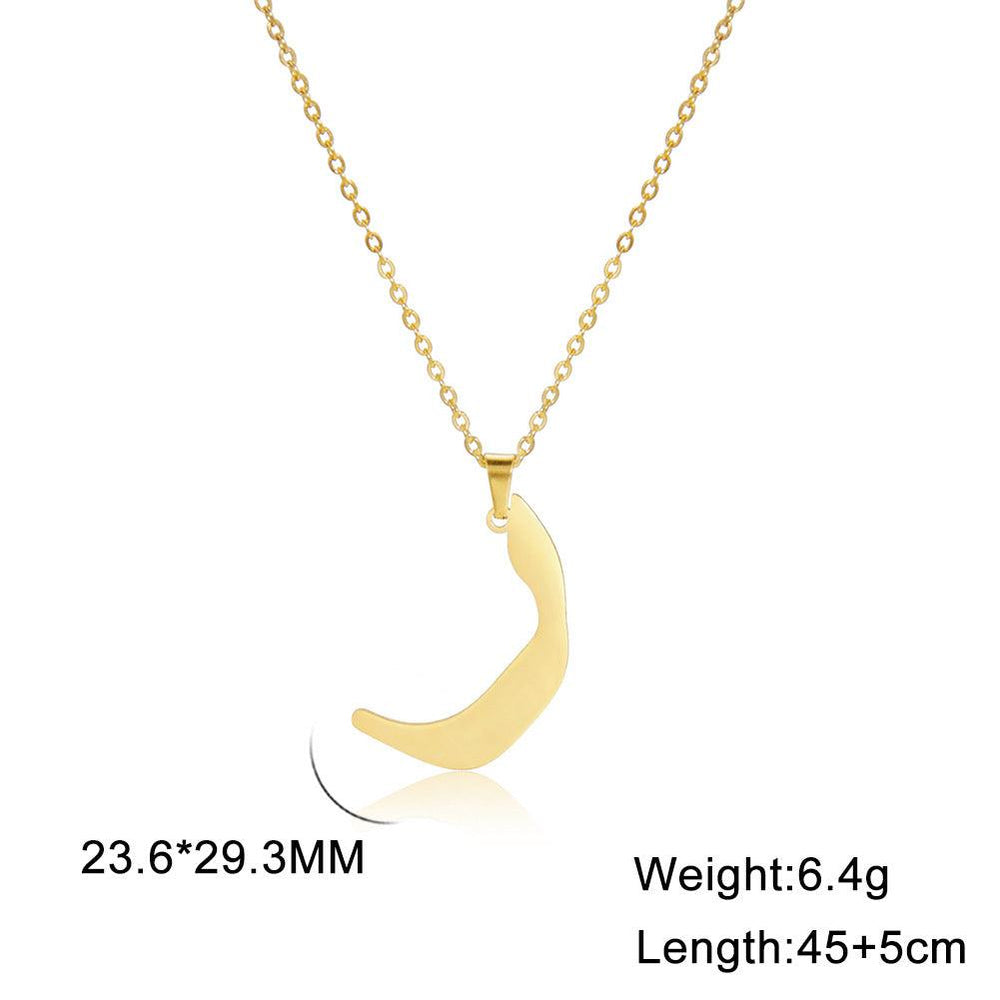 Cut Arabic Letter Pendant Stainless Steel Necklace - EX-STOCK Canada