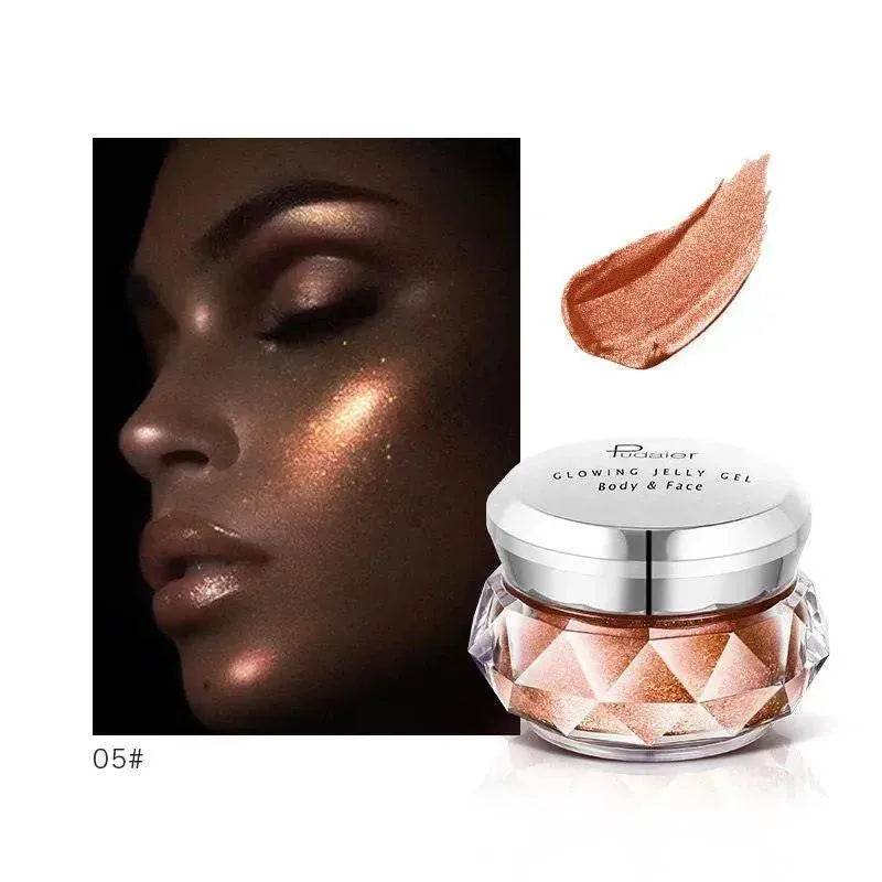 Face Highlighter Jelly Gel Mermaid Eyeshadow Glow Body Glitter Festival Makeup Iluminador Gold Liquid Highlighter Bronzer - EX-STOCK Canada