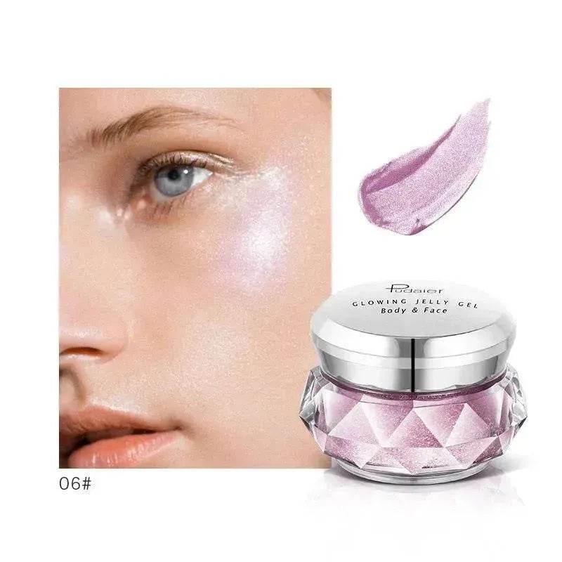 Face Highlighter Jelly Gel Mermaid Eyeshadow Glow Body Glitter Festival Makeup Iluminador Gold Liquid Highlighter Bronzer - EX-STOCK Canada